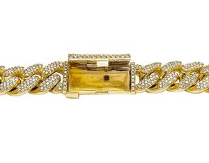 Diamante de moissanita estilo Hip Hop en collar de cadena cubana de plata S925 cadena helada para hombres - Product Image 5