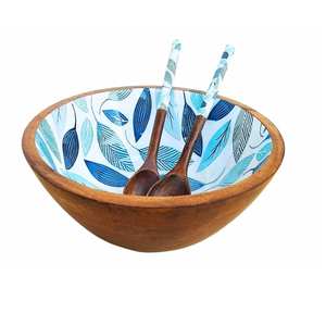 Bol en bois de manguier très vendu bol de service en bois émaillé et fruits en émail prix de gros en métal - Product Image 5