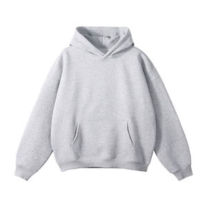 Haute qualité poids lourd solide hiver hommes grande taille sweats à capuche 100% coton décontracté polaire écologique - Product Image 4