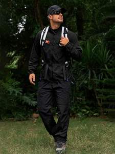 Veste coupe-vent unisexe légère à capuche, fermeture éclair intégrale, manches longues, unie, pour activités de plein air et randonnée - Product Image 5