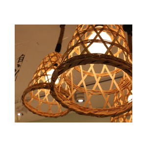 โคมไฟหวายหวายสานผนังทรงกลมทำจากไม้ไผ่แขวนกลางแจ้งจากโรงงาน99 GD - Product Image 1