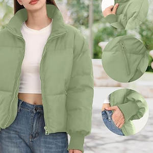 <b>Womens</b> Hooded Packable Ultra <b>Light</b> <b>Coat</b> Warm Short Puffer Jacket for Winter Travel Outdoor Casual Wear Lightweight Insulated - Product Image 3