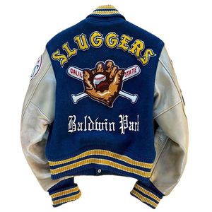 Veste universitaire vintage personnalisée OEM, manches en cuir d'hiver, veste universitaire de baseball pour hommes, veste universitaire de collège - Product Image 2