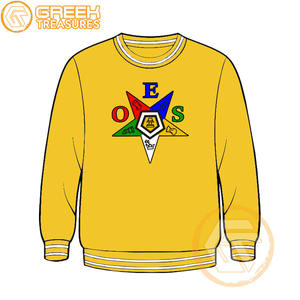 Orden personalizada de la estrella del Este Sudadera bordada de lana de algodón Suéter de alta calidad Ropa griega OES Sudaderas - Product Image 2