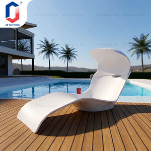 Chaise longue pliable réglable avec coussin, résistante aux intempéries, pour piscine, plage, patio, maison, hôtel, resort, chaise de loisirs - Product Image 6
