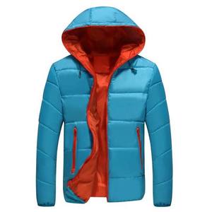 Zipper High Street Canvas Puffer Jacket for Winter <b>Warm</b> Outdoor Bubble <b>Coats</b> with Stand Collar and Plain Winter Padded Jacket - Product Image 5