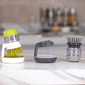 RAYBIN-dispensador automático de iquid con mango, cepillo de Palma, esponja extraíble, cepillo para lavar platos de <span class=keywords><strong>cocina</strong></span> con soporte - Product Image 3