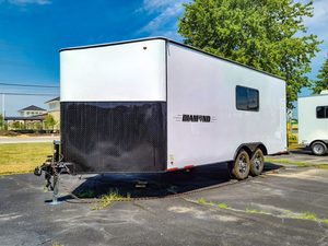 รถพ่วงสำนักงานเคลื่อนที่อลูมิเนียมรุ่นใหม่ ดีไซน์ยุโรป บ้านสำนักงานขนาดเล็กสำเร็จรูป พร้อมรับประกัน 3 ปี - Product Image 4