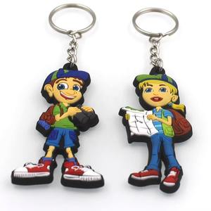 Llaveros de PVC de animales de dibujos animados en 3D personalizados profesionales 3D/2D llavero de PVC de goma suave de silicona personalizado accesorios de moda - Product Image 6