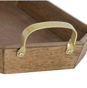 Plateau de service en bois de haute qualité avec poignées Boîte brune ou Boîte blanche ou Boîte-cadeau Logo personnalisé - Product Image 6