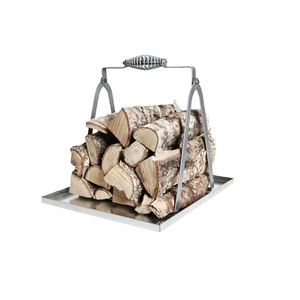 Hot Selling Fancy <b>Log</b> Rack Fire Wooden Storage Black Fire Place Tool Stand Dual-Purpose <b>Firewood</b> Holder - Product Image 1