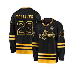 ชุดฮ็อกกี้น้ำแข็งผ้าโพลีเอสเตอร์ระบายอากาศป้องกันแบคทีเรียชุดฮ็อกกี้น้ำแข็ง100% ตามสั่ง - Product Image 4