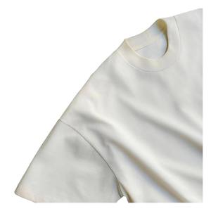 Camisetas de algodón blanco liso Camisetas de peso pesado de gran tamaño Boxy Fit Logotipo personalizado Camisetas de alta calidad - Product Image 3