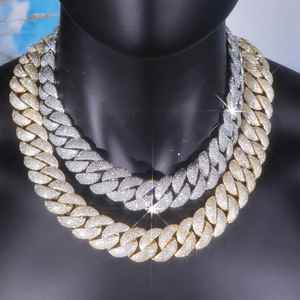 Collar de Cadena Cubana con Diamantes Moissanite Iced Out, Estilo Hip Hop, Plata 925, Joyería Fina, Tendencia de Moda para Fiestas, para Hombres - Product Image 5