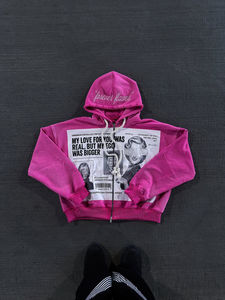 Survêtement à capuche personnalisé pour femmes, ensembles de survêtements, pantalons de survêtement et sweat à capuche évasés et droits en coton éponge français lourd - Product Image 5