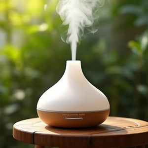 <b>Ceramic</b> Aromatherapy <b>Diffuser</b> Lamp Beige/White Pack of 12 - Product Image 3