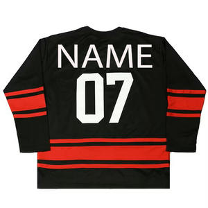 2024 maillot de Hockey sur glace personnalisé de haute qualité adultes unisexe confortable respirant séchage rapide à manches longues surdimensionné Hockey sublimé - Product Image 4