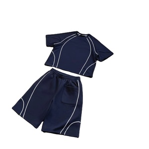 Ensemble short et t-shirt pour homme en coton 100% personnalisé, grande taille, pour la gym et le fitness, idéal pour l'été - Product Image 1