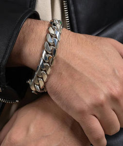 16MM 925 plata esterlina sólida Hip Hop pesado cubano enlace cadena pulsera fábrica al por mayor hecho a mano pulsera de cadena de alta calidad - Product Image 1