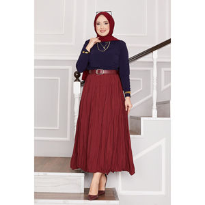 Falda Hijab de Chifón Color Borgoña - Product Image 3