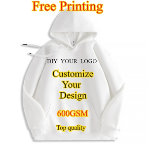 Sudadera con Capucha Extra Grande de Felpa de Algodón para Hombre, con Estampado Personalizado, con Cremallera, Talla Grande - Product Image 5