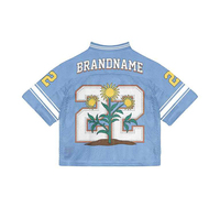Camiseta de Fútbol Americano Retro de Malla de Alta Calidad al por Mayor, Personalizada, Estilo Urbano, Corta, Estampada, Transpirable, Antibacteriana 100%