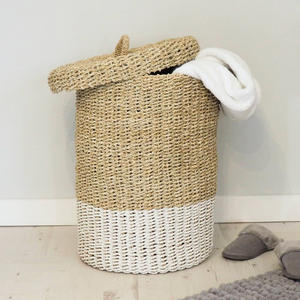<b>Weave</b> sea grass bin for bed room decors storage wholesale excellent quality seagrass bins <b>baskets</b> - Product Image 1