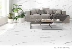 Azulejos de porcelana Satvario con aspecto de piedra de lujo, de 600x1200 mm, en formato de losa grande, para decoración de interiores de alta gama. - Product Image 4