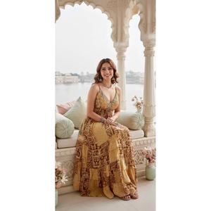 mustard boho maxi dress Something Tropical Maxi Dress main image 1