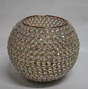 Antique Nickel Antique finition fer/verre/cristal fait à la main votive Design Unique pour la maison décorations de noël personnalisé en vrac - Product Image 2