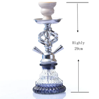 Accessoires pour fumeurs design de luxe personnalisés narguilé allemand en acier inoxydable grand grand verre de l'Inde au prix de gros