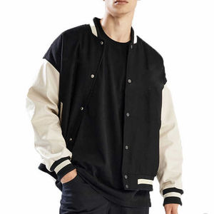 แจ็คเก็ตวาร์ซิตี้ไซส์ใหญ่แบบกำหนดเองขายดีที่สุดปี 2025 สำหรับผู้ชาย แห้งเร็ว ปักโลโก้ ป้ายปัก แจ็คเก็ตเลตเตอร์แมน - Product Image 2