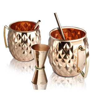 Emballage personnalisé Vente en gros Acier inoxydable Cuivre Martelé Bière Vin Tasse Cocktail Moscou Mule Tasse - Product Image 2