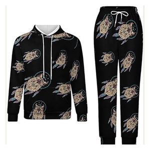 Survêtement de sport décontracté de conception professionnelle survêtement hommes saison d'hiver Logo personnalisé jogging 100% survêtements à capuche en coton à sublimation - Product Image 5