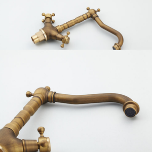 Cổ vòi phòng tắm vòi Mixer trong phòng tắm chậu rửa vòi Mixer với hai tay cầm sàn gắn nóng nước lạnh - Product Image 4