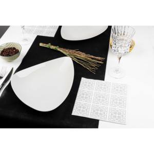 Serviettes imprimées Azulejo bleues 40x40cm, Bambutex Naturel, 600 pièces, B2B - Product Image 3