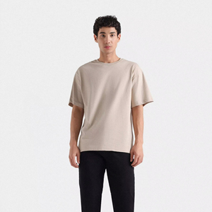 Alta calidad nueva moda peso pesado 100% algodón camiseta serigrafía Logo hombres angustia antiarrugas venta al por mayor hombres camisetas - Product Image 1