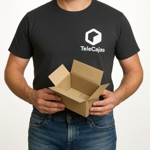 Small and Sturdy <b>Brown</b> Kraft Cardboard <b>Box</b> 160x115x102 mm with Flaps Featuring Recycled Materials for Postal Shipments - Product Image 4