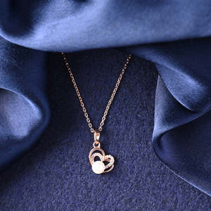 Pendentif Cœur en Or 14K avec Perle d'Eau Douce Adah, Chaîne Tendance, Diamant Taillé Coussin, Plaqué Rhodium, Or Rose, Motif Papillon et Fleur - Product Image 2