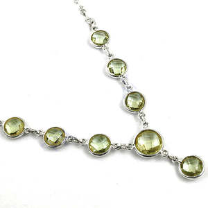 Plata 925 # Cristal # # Collar #   para Uso Diario Femenino con Piedra Preciosa de Citrino - Product Image 3