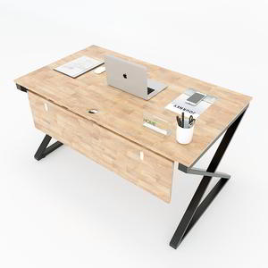 HBXC006 โต๊ะทำงานไม้ยางพารา ดีไซน์มินิมอล 80x140 ซม. ระบบ XConcept - Product Image 1