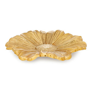 Elegant Gold Floral <b>Platter</b> Luxury Design for Serving and Display Handcrafted Gold Serving <b>Platter</b> - Product Image 3