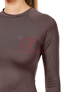 Camiseta atlética Ecuestre para mujer, tela elástica transpirable, elegante camisa de montar ligera de secado rápido que absorbe la humedad diseñada - Product Image 5