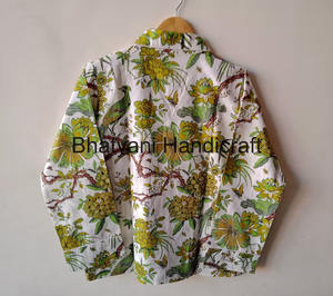 Conjunto de pijama de algodón con estampado de pájaros para mujer, ropa de dormir para adultos con cintura elástica para primavera para dama de honor, ropa de dormir para verano y otoño - Product Image 2