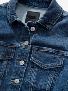 Chaquetas Vaqueras Azules Personalizadas para Mujer, Corte Holgado, Otoño, con Botones, Ecológicas, Casuales, de Primera Calidad, al por Mayor - Product Image 5