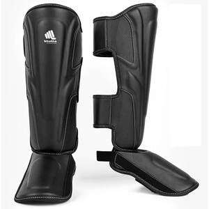 Protector de Espinillas de Cuero para Boxeo y MMA 2026, Último Modelo, Alta Calidad, con Logotipo Personalizado - Product Image 1