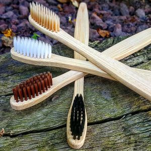 Brosse à dents en bambou 2025 Top Trending Travel Edition Poils de charbon de bois bio Eco pour solution d'hygiène pour adultes Zero-Waste Oral Care - Product Image 5