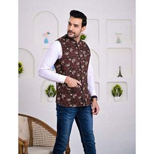 Blouson d'hiver slim fit pour homme en 100 % coton imprimé, avec fermeture éclair, broderies décoratives, style streetwear, rembourré, ODM - Product Image 3