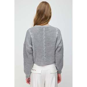 Pull court à imprimé floral scintillant pour femmes, respirant, taille XS, cardigan décontracté, hiver, tissage non tissé, avec logo sur le devant - Product Image 6