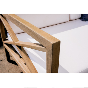 Conjunto de Jardín Moderno Denver Lounge para 8 Personas, Madera de Teca Sólida con Cojín Impermeable, Resistente a los Rayos UV y a la Intemperie - Product Image 3